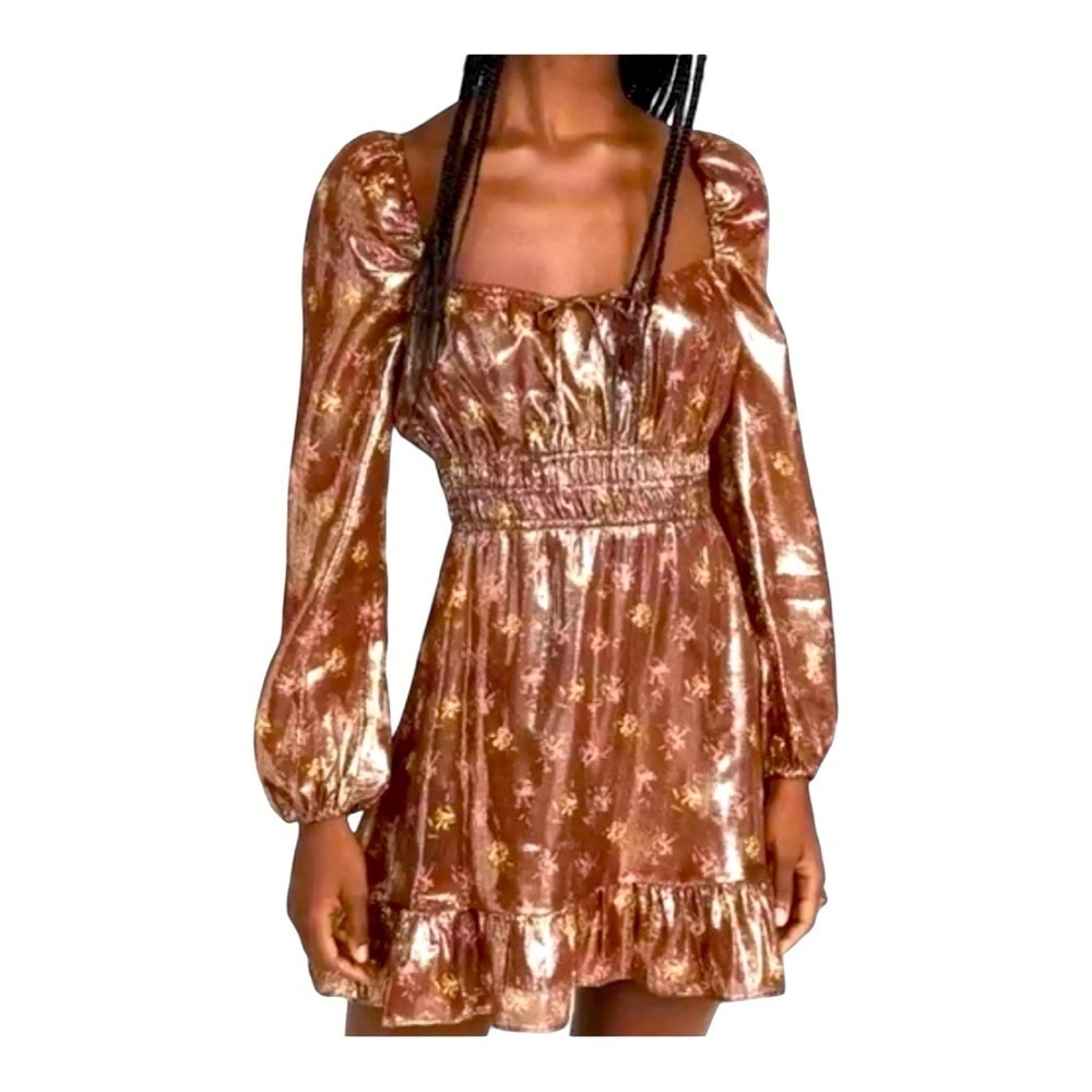 NWT PAIGE Noah Dress Bronze Dust Multi Size  XS